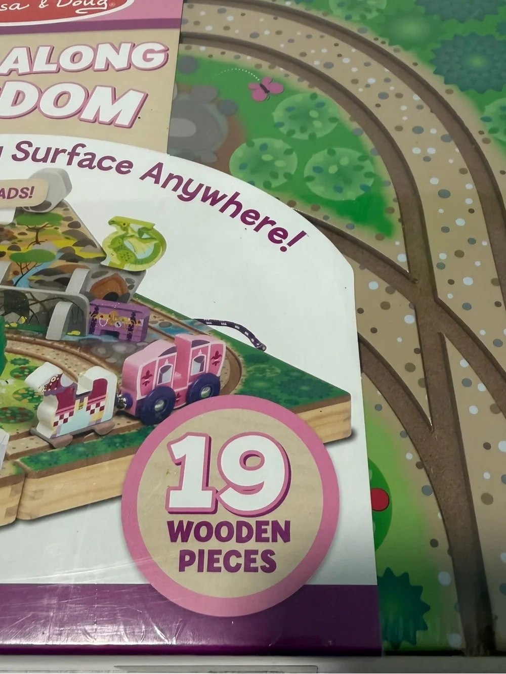 Melissa & Doug Take-Along Kingdom Playset - Pink, Green, Purple